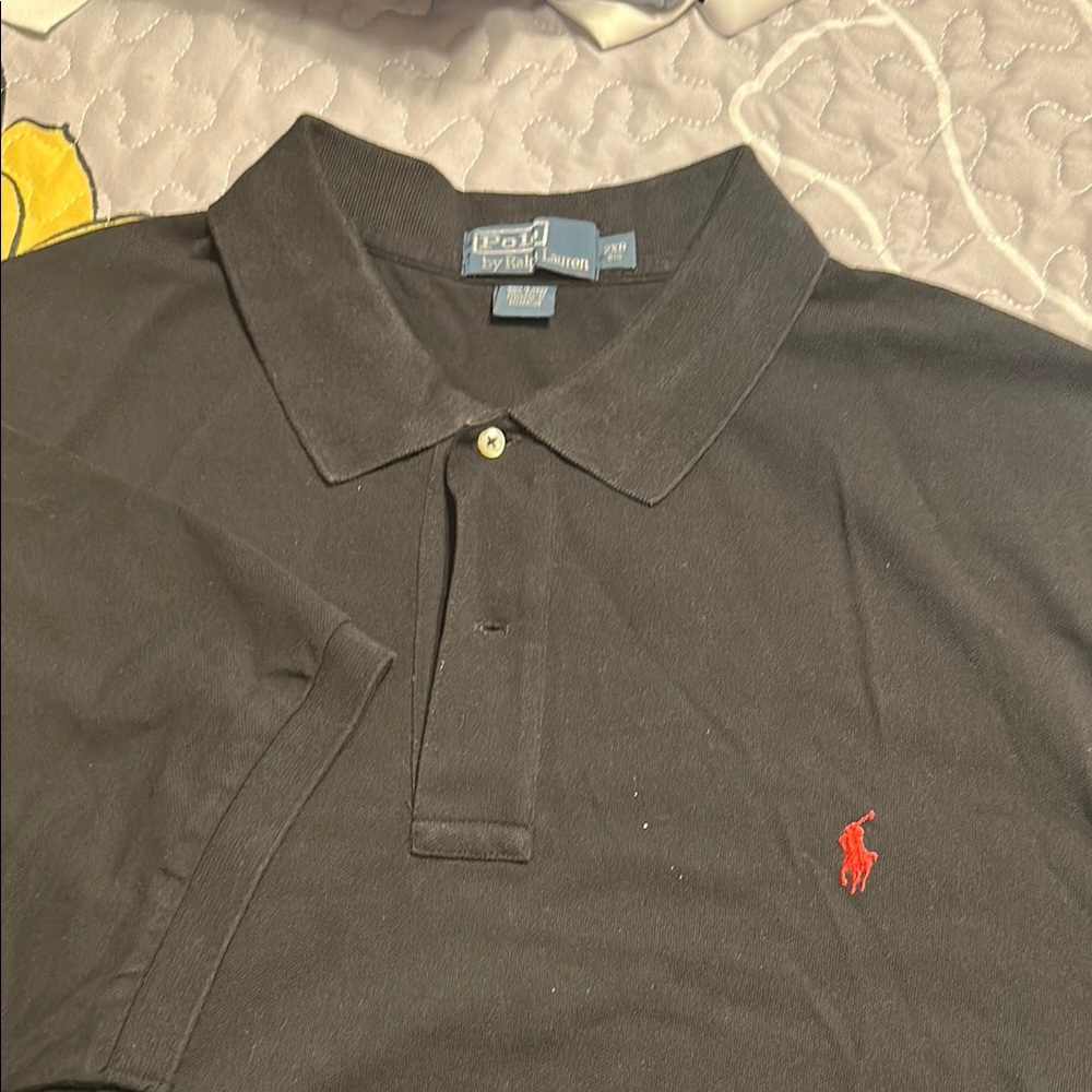 Polo by Ralph Lauren Black Polo Shirt Classic Design